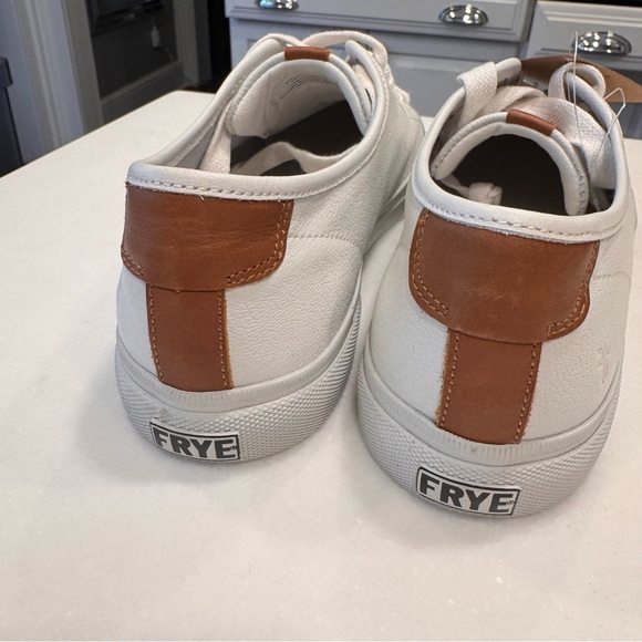 Frye Gia Sneakers - Women’s White Leather Lace Up Size 9.5 BRAND NEW - Picture 6 of 10